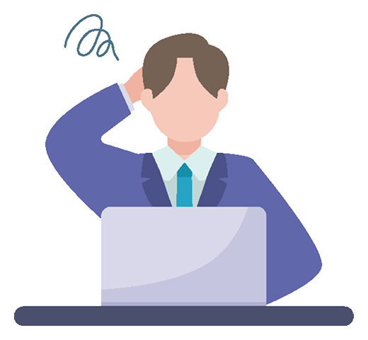 悩んでいる男性